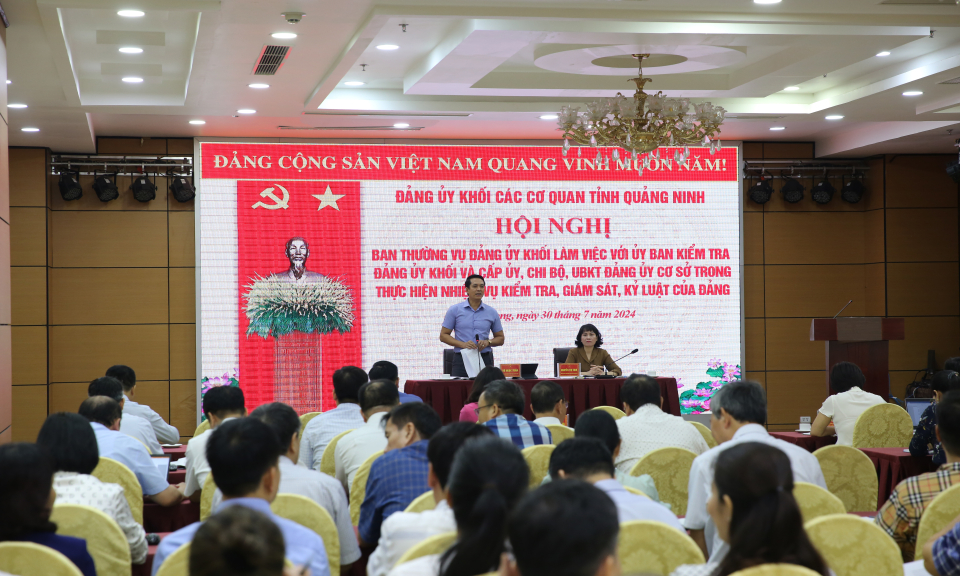 Ban Thường vụ Đảng ủy khối các cơ quan tỉnh làm việc với Ủy ban Kiểm tra Đảng ủy khối và cấp ủy, Chi bộ cơ sở