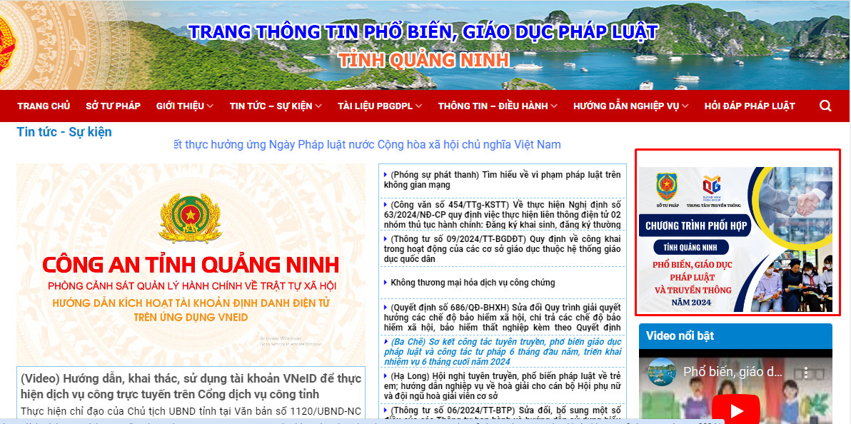 Trang thông tin điện tử PBGDPL tỉnh được xây dựng, chính thức đi vào hoạt động từ đầu năm 2021, phát huy hiệu quả trong công tác PBGDPL.