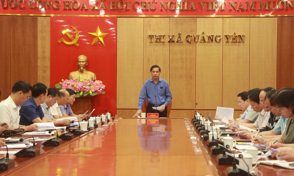 Kiểm điểm tiến độ GPMB các dự án trọng điểm trên địa bàn TX Quảng Yên
