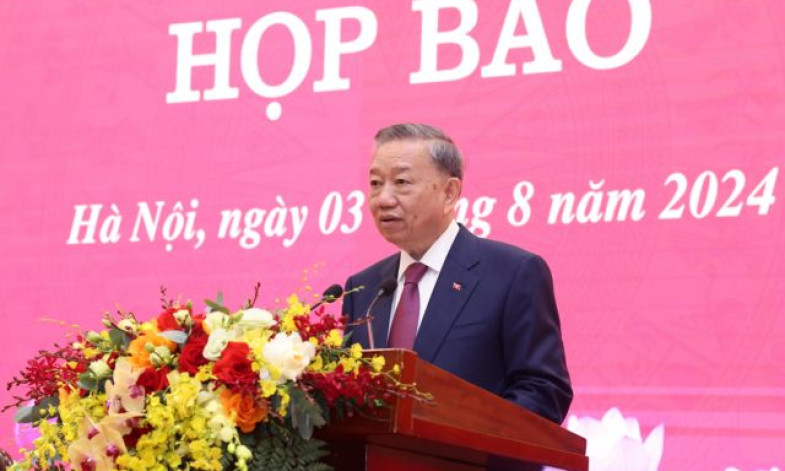 Newly elected Party leader Tô Lâm chairs press conference