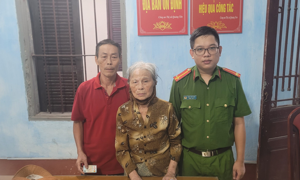 Công an phường Quảng Yên: Tìm người thân cho trường hợp đi lạc