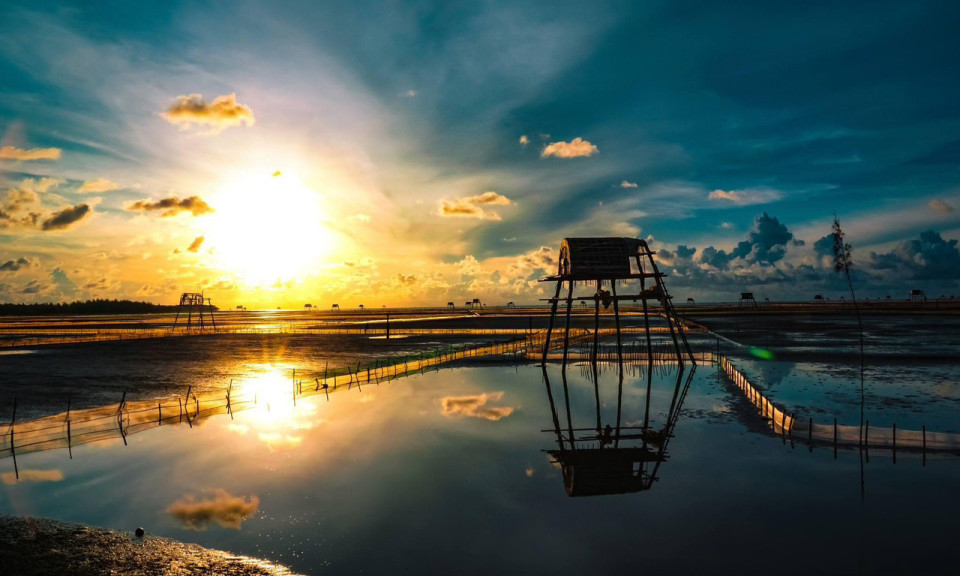 Bình minh trên biển Đồng Châu ở Thái Bình