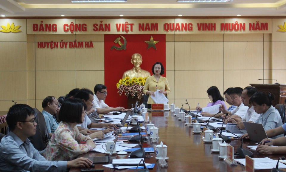 Đoàn kiểm tra của Ban Thường vụ Tỉnh ủy làm việc với huyện Đầm Hà về phát triển giáo dục, đào tạo nguồn nhân lực chất lượng cao