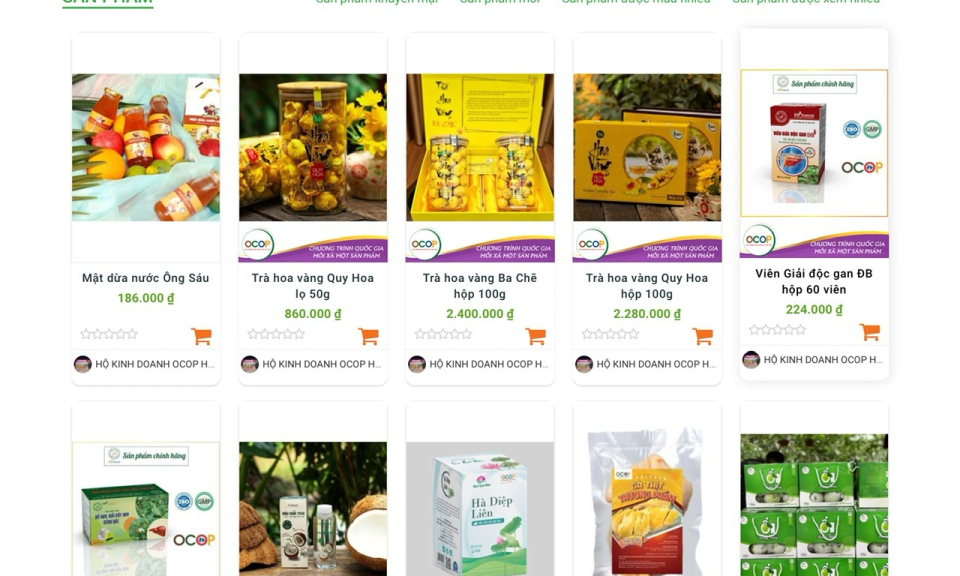 Thực hiện chuyển đổi số chương trình OCOP
