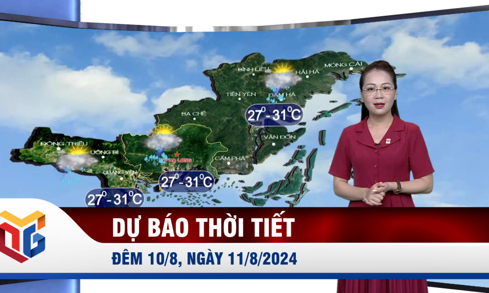 Dự báo thời tiết đêm 10/8, ngày 11/8/2024