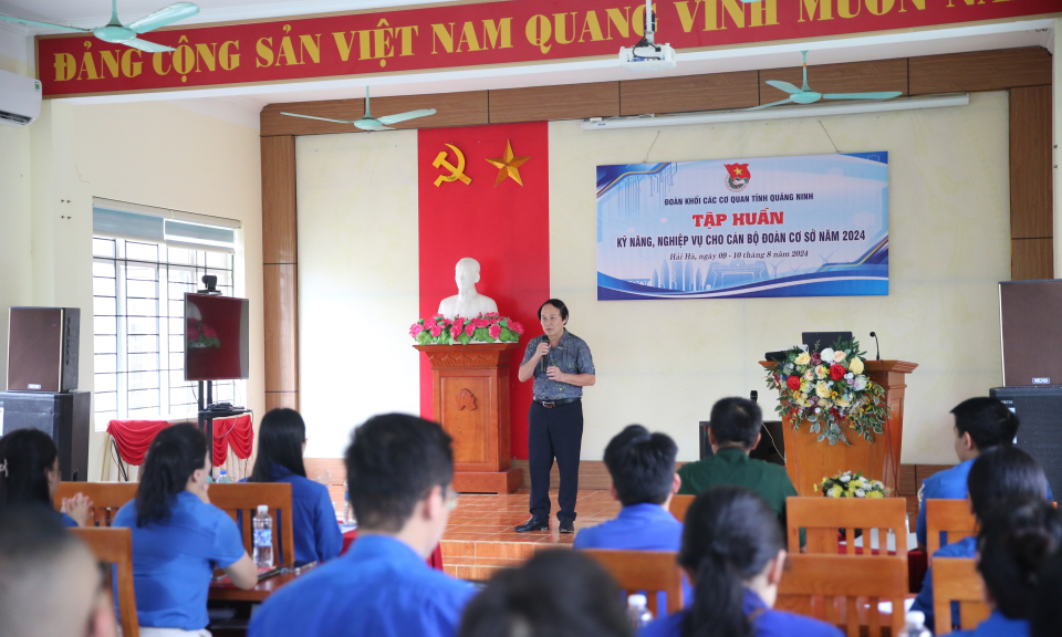 Tập huấn nghiệp vụ, kỹ năng công tác Đoàn cho cán bộ Đoàn cơ sở năm 2024