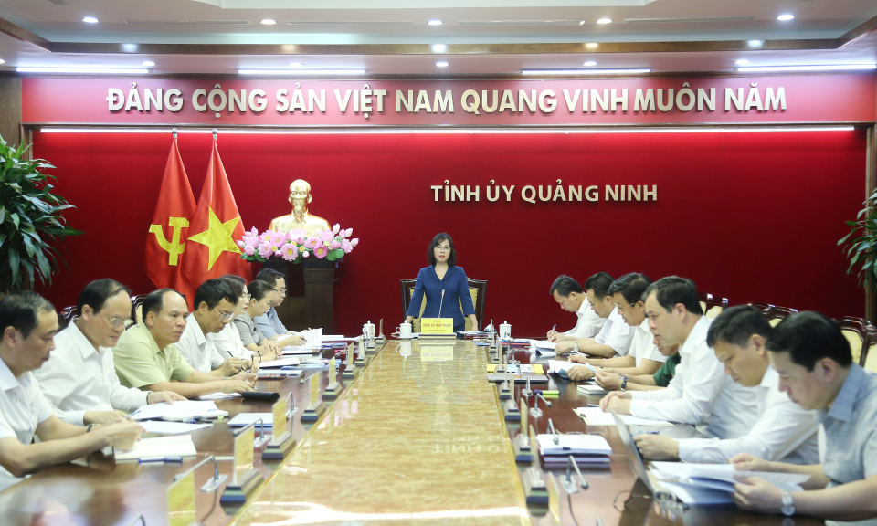 Thường trực Tỉnh ủy cho ý kiến kết quả tổ chức hoạt động hè và chuẩn bị cho năm học mới