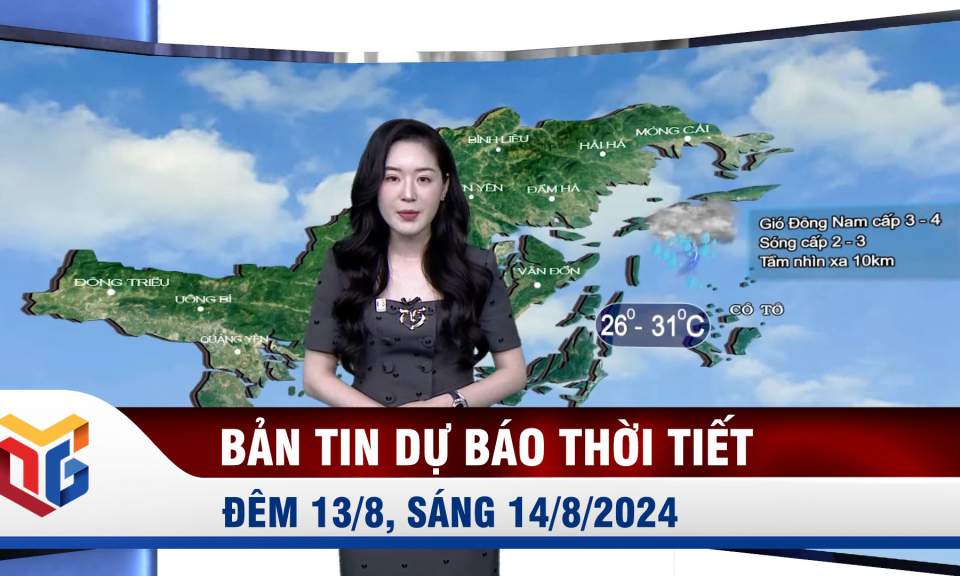 Bản tin dự báo thời tiết đêm 13, ngày 14/8/2024