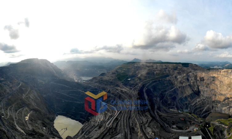 The beauty of open-cast coal mine in Cam Pha