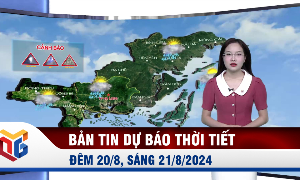 Bản tin dự báo thời tiết đêm 20, ngày 21/8/2024