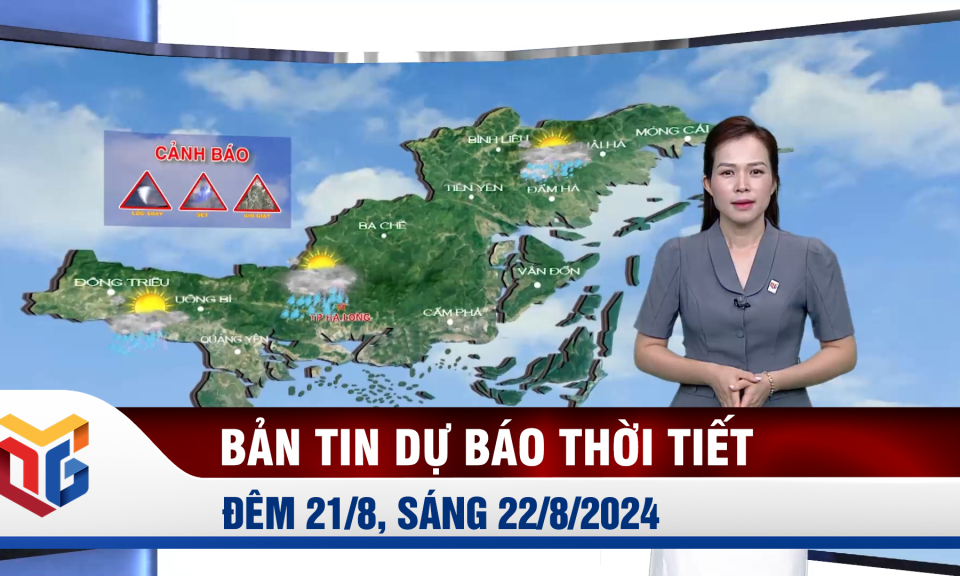 Bản tin dự báo thời tiết đêm 21, ngày 22/8/2024