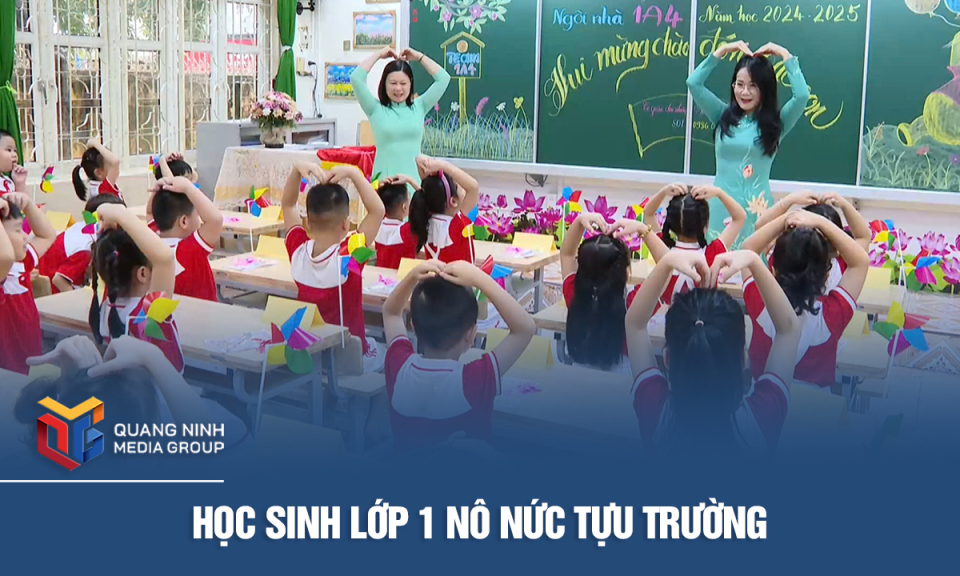 Học sinh lớp 1 nô nức tựu trường