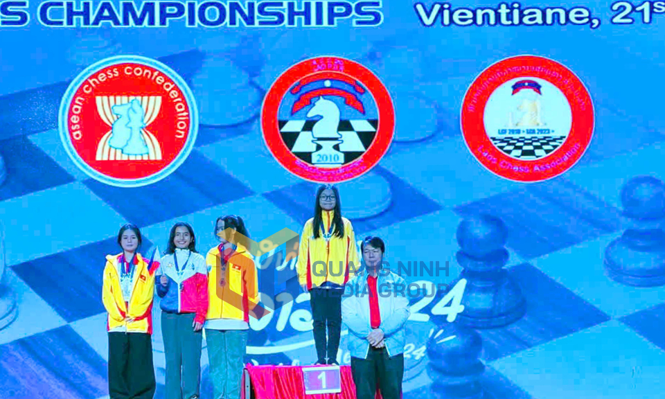 Kỳ thủ Quảng Ninh giành 8 HCV Giải Vô địch Cờ vua trẻ Đông Nam Á 2024, tháng 9-2024