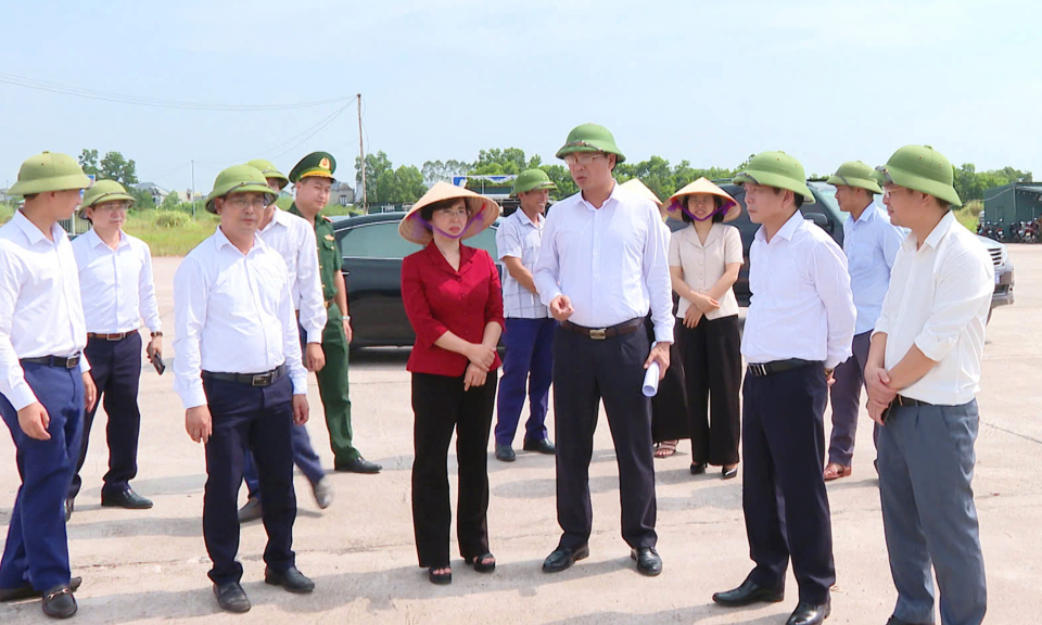 Phó Bí thư Thường trực Tỉnh ủy kiểm tra công tác phòng chống bão số 3 tại huyện Hải Hà