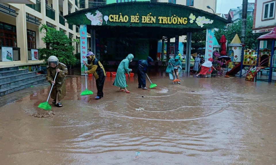 Tiên Yên: Nỗ lực khắc phục hậu quả mưa bão tại các trường học