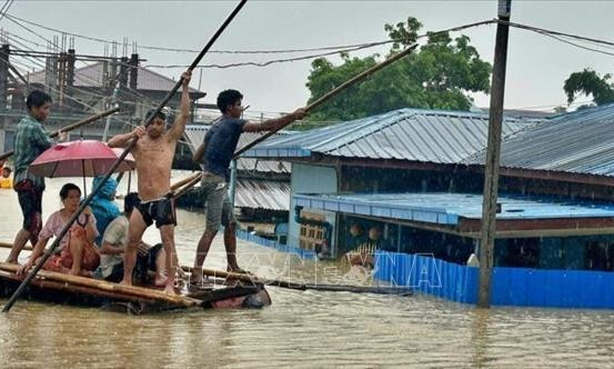 Bão Yagi gây lũ lụt ảnh hưởng đến gần 4.000 người tại Myanmar  