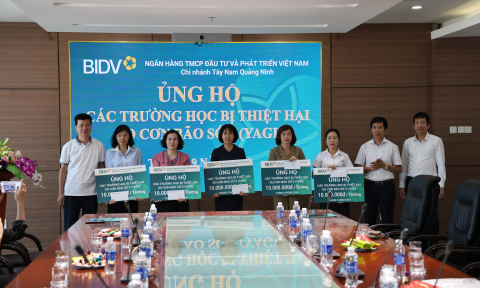 Hỗ trợ 640 triệu đồng cho các trường học của Đông Triều, Uông Bí, Quảng Yên