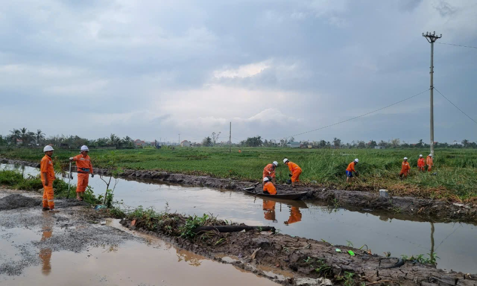 Phấn đấu khôi phục cấp điện trở lại cho toàn tỉnh vào ngày 20/9