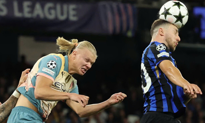 Haaland im tiếng trước Inter ở Champions League