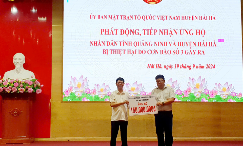 Uỷ ban MTTQ Việt Nam huyện Hải Hà phát động, tiếp nhận ủng hộ đồng bào bị thiệt hại do bão số 3