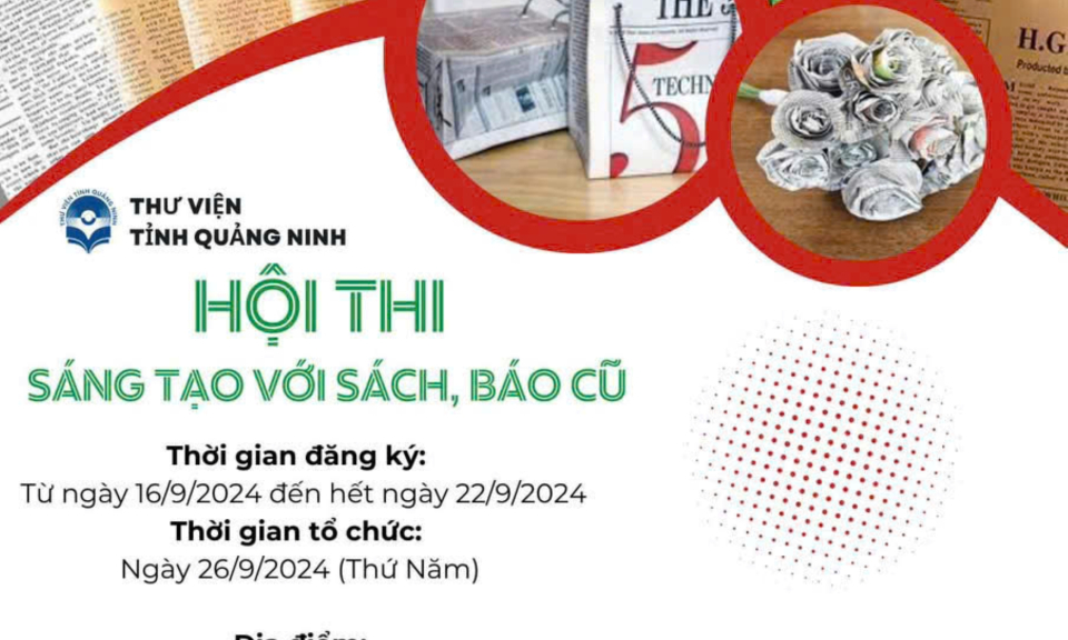 Thư viện tỉnh Quảng Ninh tổ chức hội thi sáng tạo với sách, báo cũ