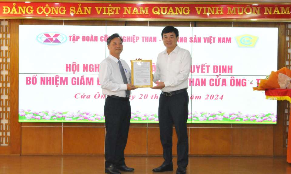 TKV: Bổ nhiệm Giám đốc Công ty Tuyển than Cửa Ông và Công ty Chế biến Than Quảng Ninh