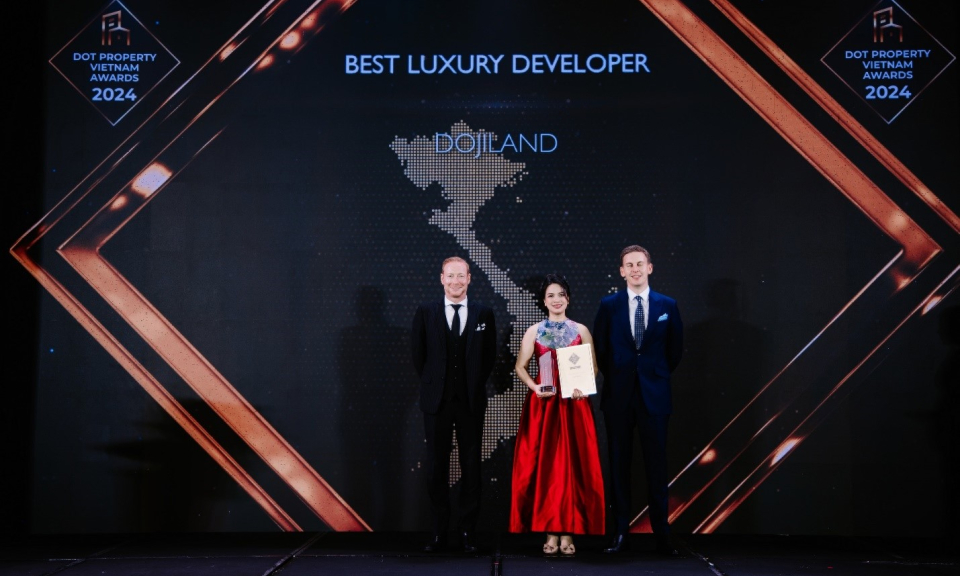 DOJILAND lập hattrick giải thưởng danh giá bậc nhất tại DOT Property Vietnam Awards 2024