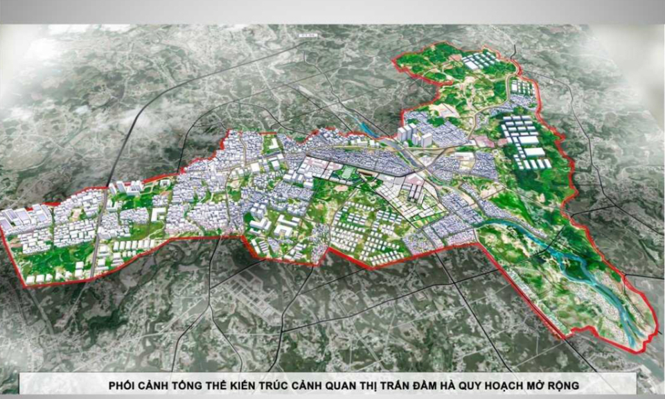 Thị trấn Đầm Hà đạt đô thị loại IV trước năm 2030