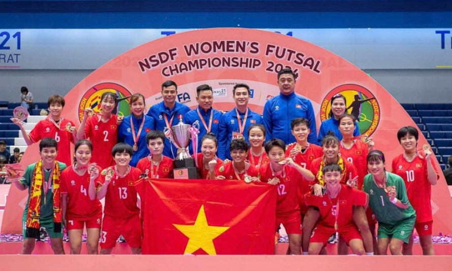 Tuyển futsal nữ Việt Nam vô địch giải giao hữu quốc tế tại Thái Lan