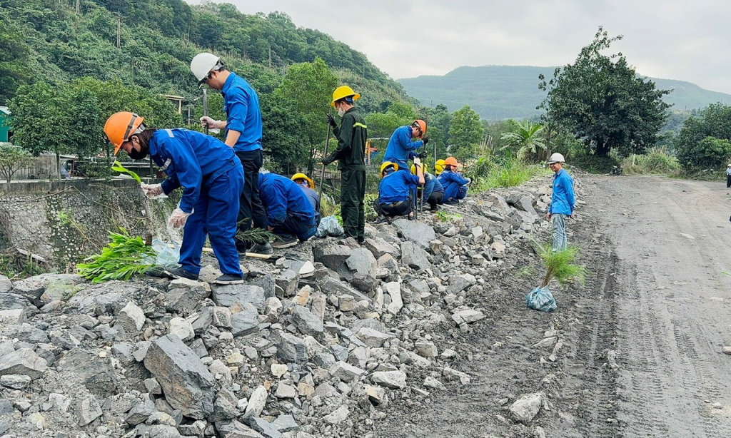  ĐVTN các đơn vị tích cực tham gia trồng cây xung quanh đơn vị.