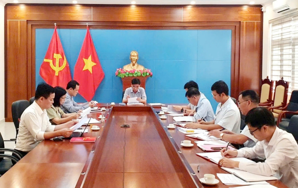Toàn cảnh buổi sinh hoạt Chi bộ Thanh Tra – Tư pháp huyện Hải Hà.