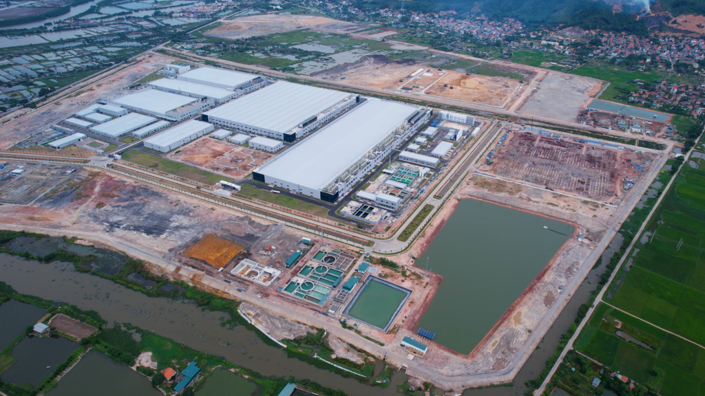 KCN Sông Khoai (TX Quảng Yên) từng bước hoàn thiện đồng bộ hạ tầng, thu hút ngày càng nhiều nguồn vốn FDI. Ảnh: Minh Hà