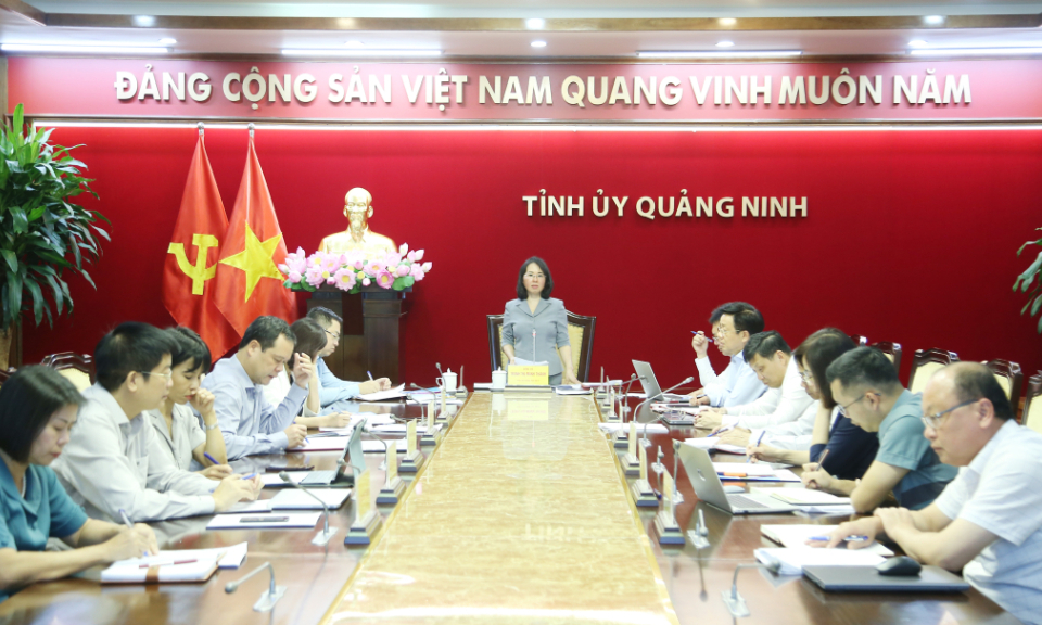 Thường trực Tỉnh ủy làm việc với Ban Dân vận, MTTQ và các tổ chức chính trị xã hội tỉnh