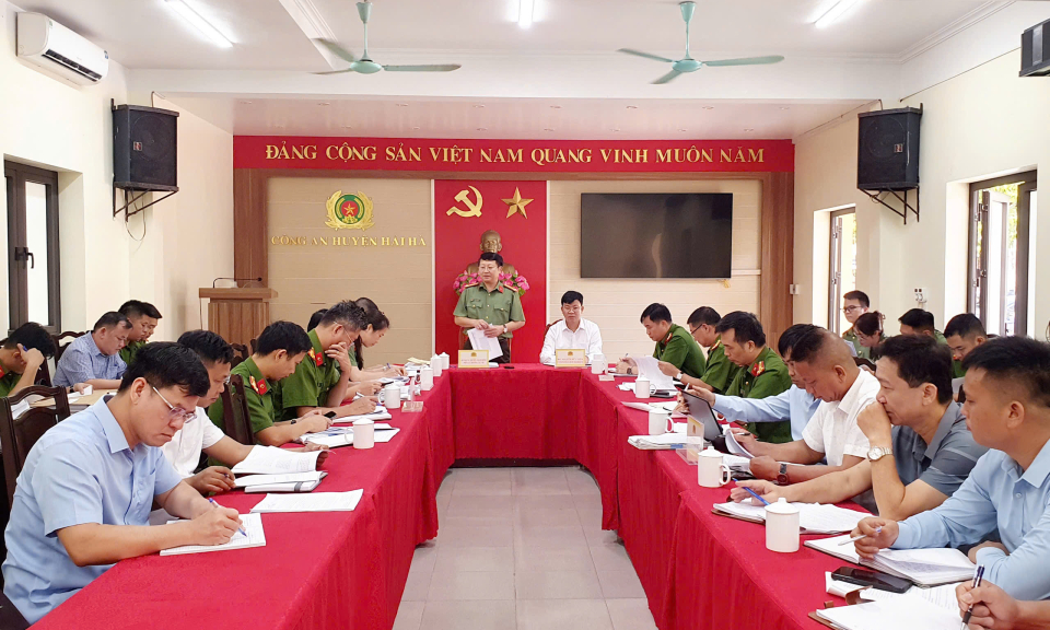 Bộ Công an làm việc với huyện Hải Hà về thực hiện tiêu chí an ninh, trật tự trong xây dựng nông thôn mới nâng cao