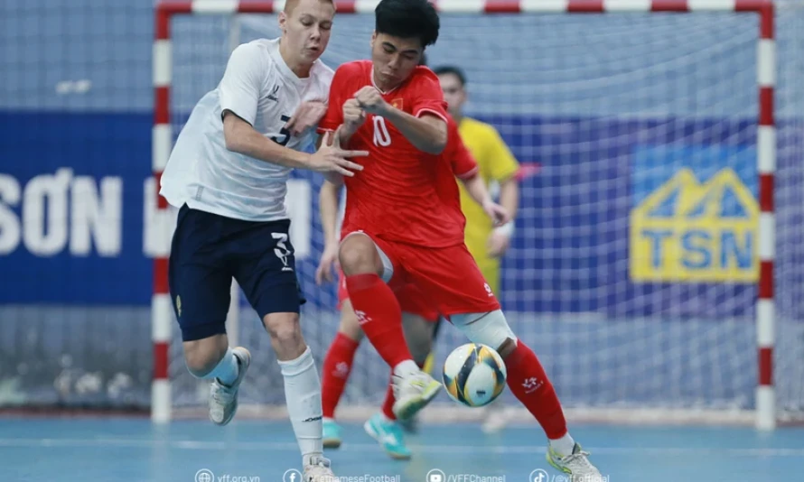 Giao hữu U19 futsal: Việt Nam hòa Nga trong trận tái đấu