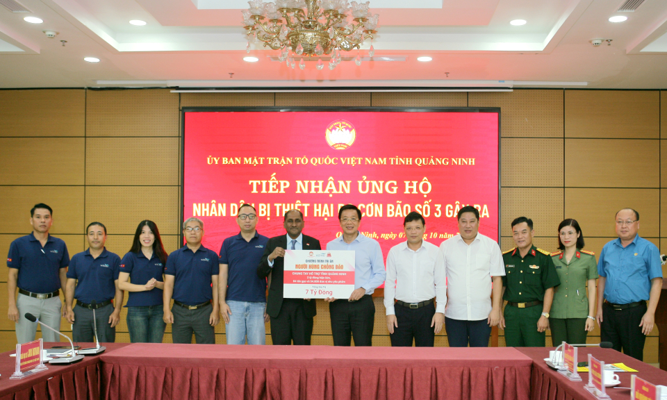 Tập đoàn Wilmar CLV hỗ trợ 7 tỷ đồng cho Quảng Ninh khắc phục bão số 3
