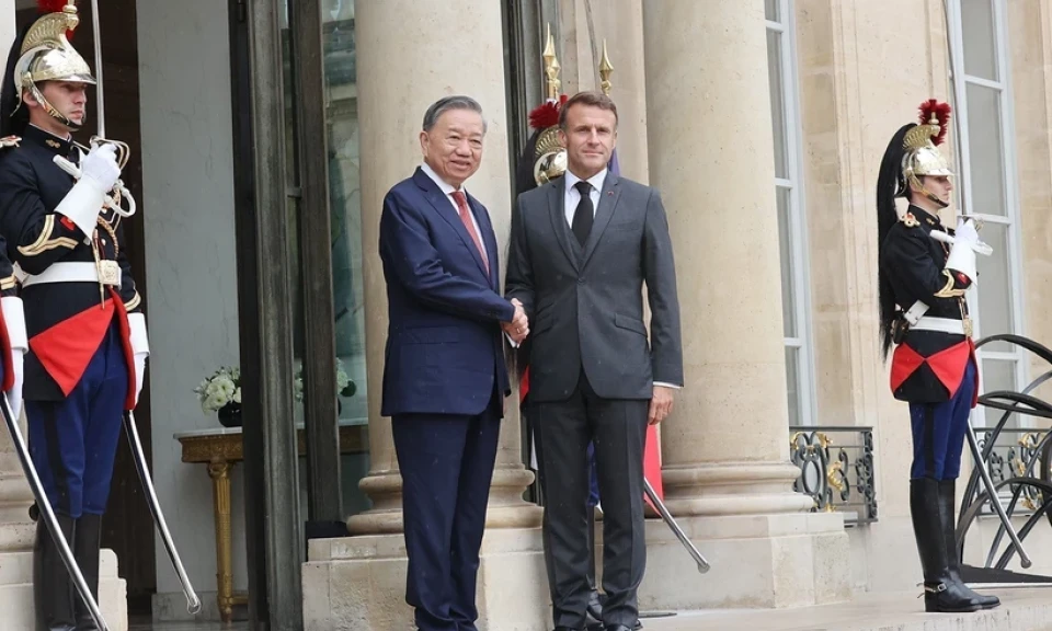 Tổng Bí thư, Chủ tịch nước Tô Lâm hội đàm với Tổng thống Pháp Emmanuel Macron