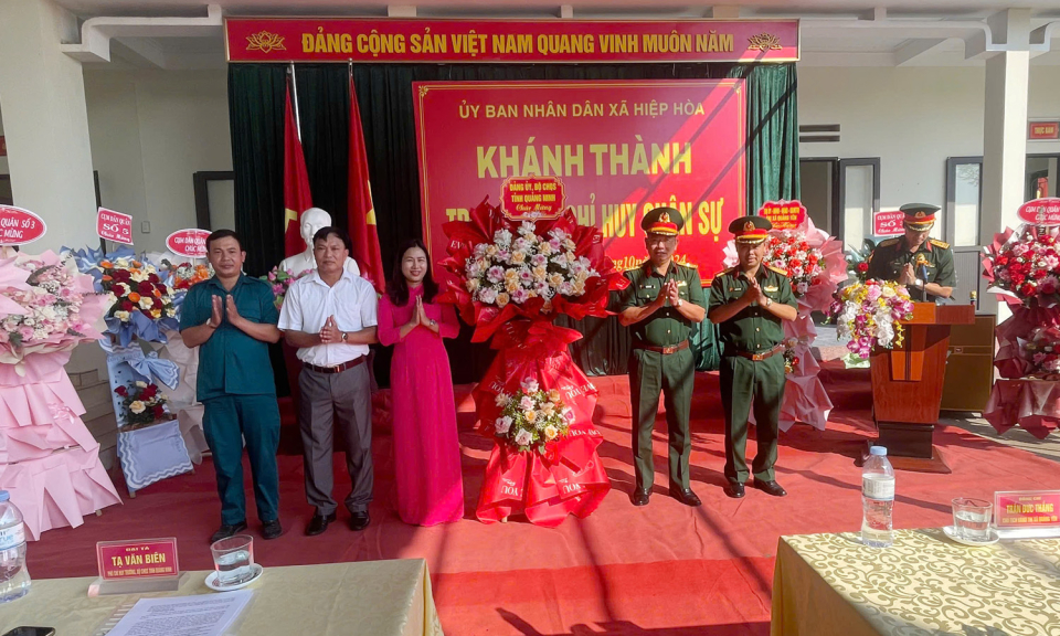 Khánh thành trụ sở Ban Chỉ huy Quân sự xã Hiệp Hòa (TX Quảng Yên)