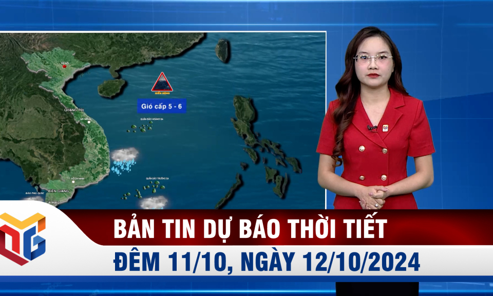 Dự báo thời tiết đêm 11, ngày 12/10/2024