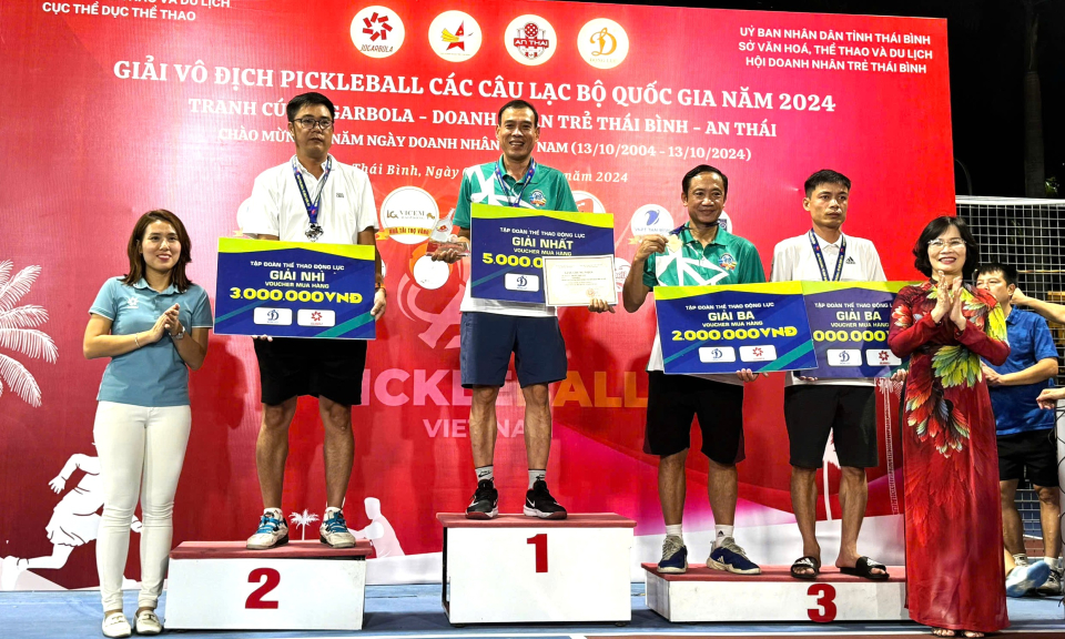 Quảng Ninh giành 4 HCV, 1 HCĐ Giải vô địch Pickleball các Câu lạc bộ quốc gia năm 2024