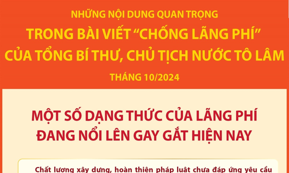 Một số dạng thức của lãng phí đang nổi lên gay gắt hiện nay