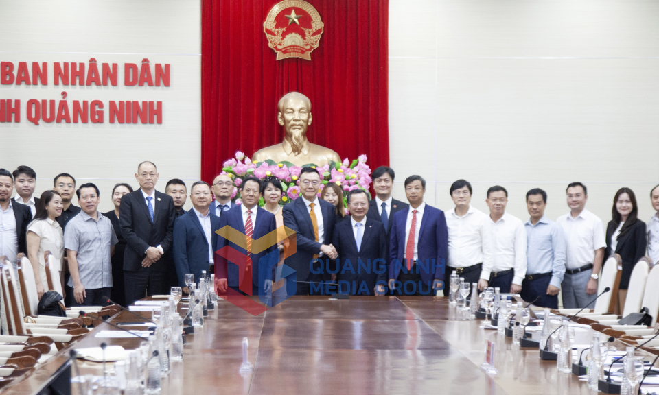 Chủ tịch UBND tỉnh Cao Tường Huy tiếp xã giao Hiệp hội Xúc tiến kinh tế thương mại Vùng vịnh lớn Trung Quốc, tháng 10-2024