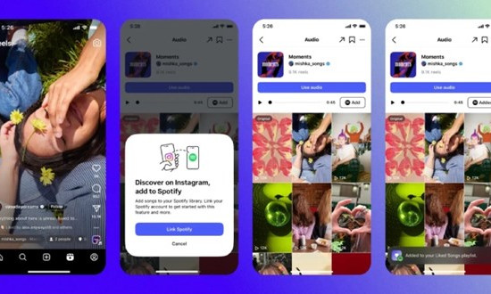 Instagram cho phép thêm bài hát vào thư viện Spotify