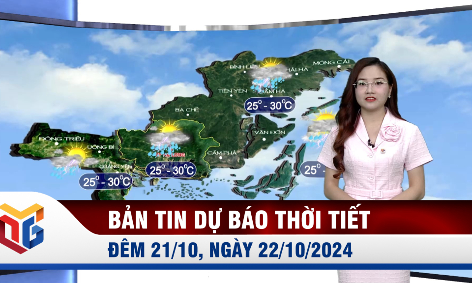 Dự báo thời tiết đêm 21/10, ngày 22/10/2024