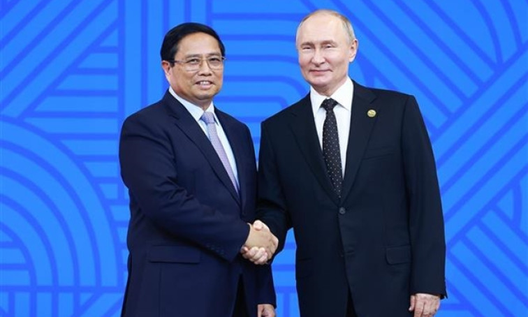 PM Phạm Minh Chính attends Russian President’s welcome ceremony, reception