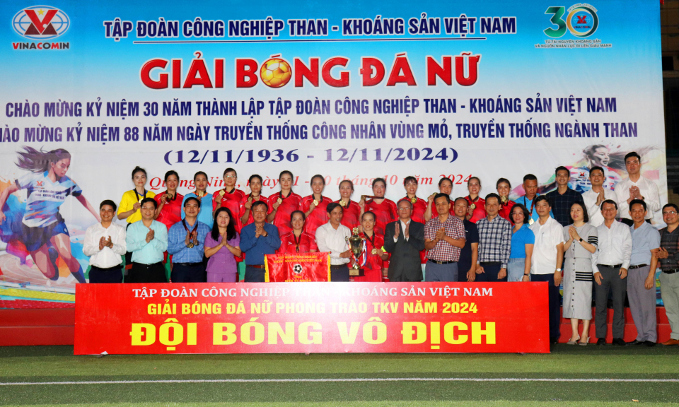 Bế mạc Giải bóng đá nam, nữ phong trào TKV năm 2024