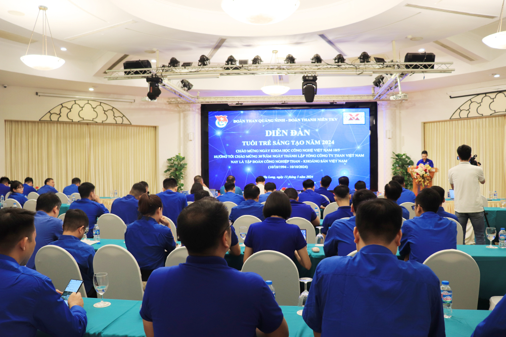 Đoàn Than Quảng Ninh và Đoàn Thanh niên Tập đoàn Công nghiệp Than - Khoáng sản Việt Nam (TKV) đã tổ chức diễn đàn tuổi trẻ sáng tạo năm 2024.