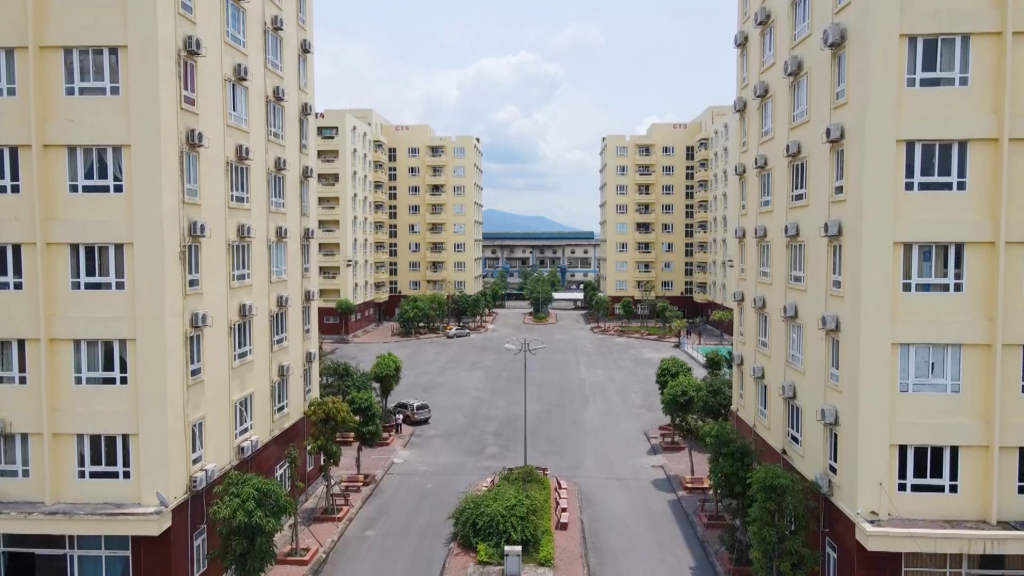 Khu tập thể công nhân của Công ty Than Nam Mẫu. 