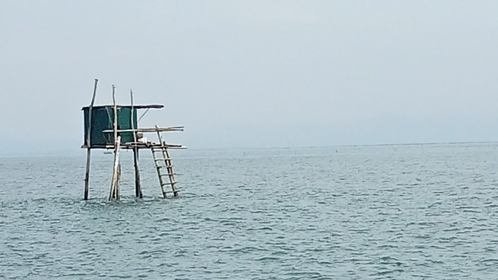 Chòi canh ngao, nghêu của HTX nuôi trồng thủy sản Thành Vân