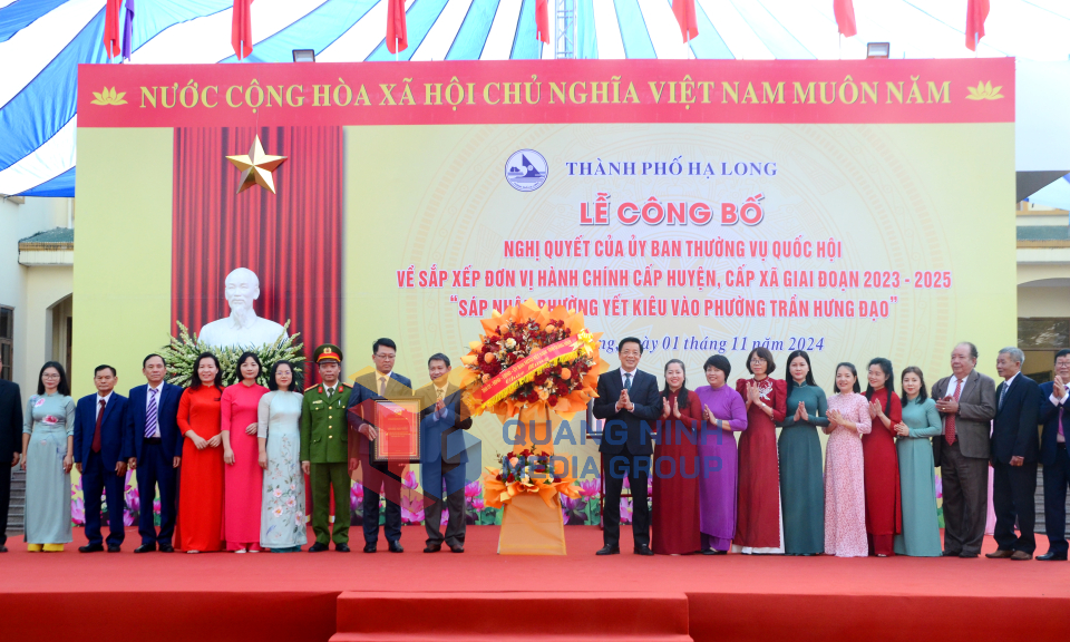 TP Hạ Long: Lễ công bố sáp nhập phường Yết Kiêu vào phường Trần Hưng Đạo, tháng 11-2024